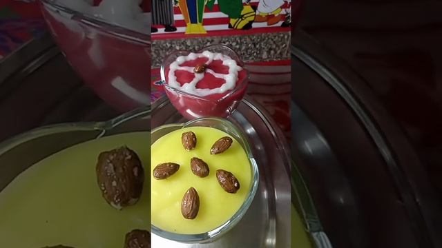 كاستر باللبن والمكسرات وكمان مهلبية فراوله