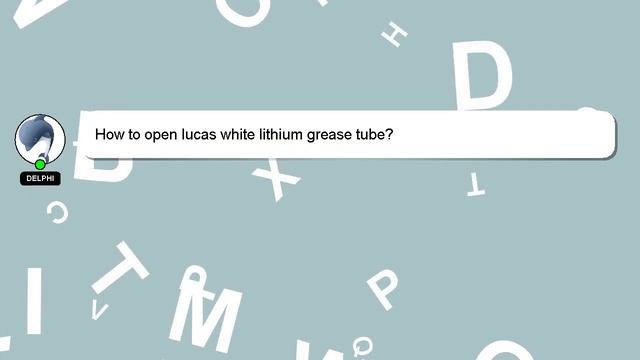 How to open lucas white lithium grease tube? смотреть онлайн