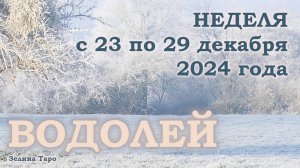 ВОДОЛЕЙ | Таро прогноз на неделю с 23 по 29 декабря 2024 года