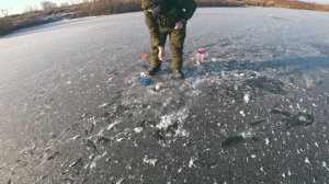 ПЕРВЫЙ ЛЁД. РЫБАЛКА НА ЩУКУ ЗИМОЙ С ЖЕРЛИЦАМИ