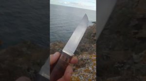 Топовый Нож из CPM s90 v и бакаута с тыльником из меди