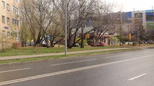 Осенние улицы Маршалов Василевского и Бирюзова - едем на автобусе №100 на Сокол