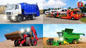 Учим цвета и машинки. Городской транспорт и Служебные машины для малышей