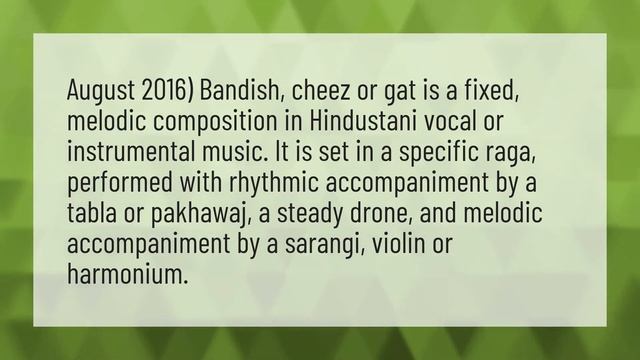 What is Gat in Indian music?