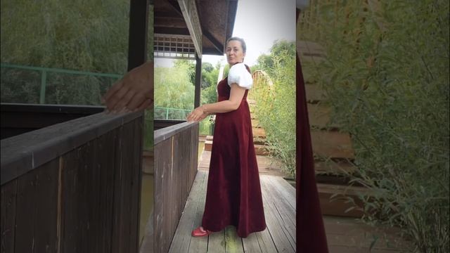 Velvet regency dress