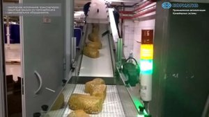 Транспортировка хлеба на заморозку, фасовку и линия упаковки, паллетирование коробов