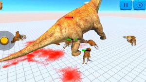 Tigers vs Brachiosaurus - Animal Revolt Battle Simulator