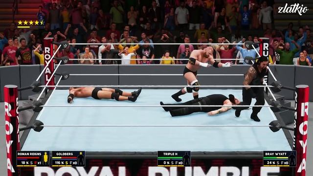 Roman Reigns Fights Entire WWE Roster | 30 Man Royal Rumble (WWE 2K18) смотреть онлайн