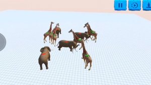 Elephants vs Giraffes - Animal Revolt Battle Simulator