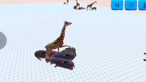 Giraffes vs Hippos & Rhinoceros - Animal Revolt Battle Simulator