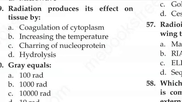 MCQ on Radiotherapy nd Chemotherapy for AIIMS NCL and all railway army all Radiographer exam 2021 #