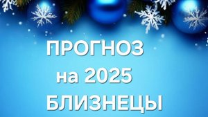ПРОГНОЗ НА 2025 год. БЛИЗНЕЦЫ