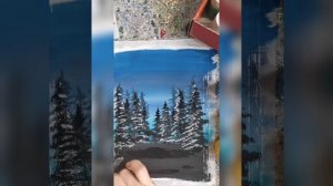 Как нарисовать костёр в ночном лесу