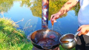 МЯСО 6КГ ОДНИМ БОЛЬШИМ КУСКОМ В КАЗАНЕ НА КОСТРЕ