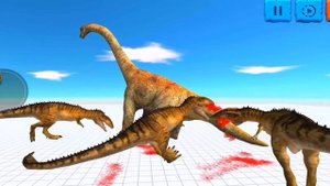 Carcharodontosaurus Attack Brachiosaurus - Animal Revolt Battle Simulator