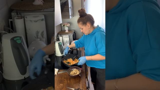 Каша с грибами. Постное блюдо. Готовлю обед.