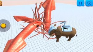 Rocket Elite Elephants vs Colossal Squid - Animal Revolt Battle Simulator