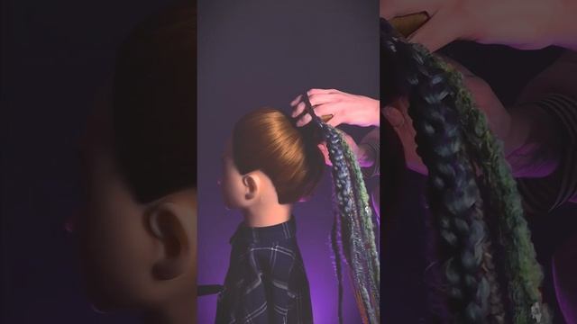 Прическа пучок с дредами на резинке dreadlocks dreads дреды причёски волосы shorts