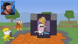 Peppa Pig Speed Runs Minecraft vs Hunters (Dream Minecraft Animation)