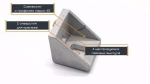Алюминиевый угловой соединитель 40х40