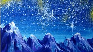 Как просто нарисовать красивый горный пейзаж гуашью.