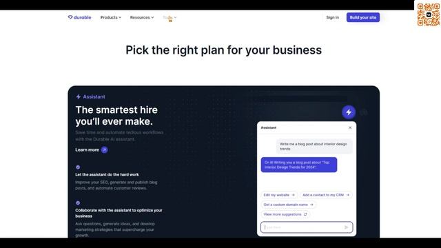 Durable генератор кода AI, генерация кода из эскизов пользовательского интерфейса, HTML и CSS