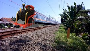 Yuhuuu‼️Kereta Api Panjang Berubah Jadi Kereta Kereta api Locomotive Chuggington !!