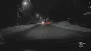 Пример записи вечером с видеорегистратора гибрида с радар-детектором Neoline X-COP CITYSMART PLUS.