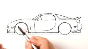 How to draw a Mazda RX-7