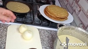 Блины  Нежные Заварные на Кефире из цельнозерновой муки. С дырочками, вкусные с начинкой из печени