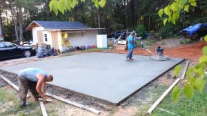 Бетонный пол для гаража.. Concrete Slab for my garage