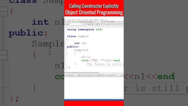 Calling Constructors Explicitly (Object Oriented Programming) Sorts video