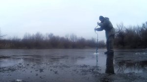 С безмотылкой на первом льду луна убывает за бортом плюс.
