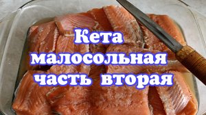 Кета малосольная часть вторая.