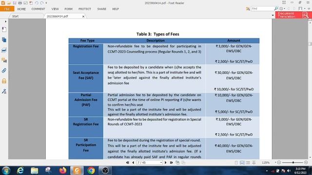 CCMT Seat Acceptance Fee payment || CCMT COUNSELLING 2023|| NIT Admission STARTED||M.tech admission