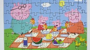 Свинка Пеппа собираем Пазлы для Детей - Семья Пеппы на Пикнике. Peppa Pig Puzzles | Раскрашка ТВ