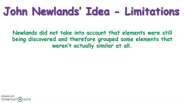 Combined Science Chemistry Lesson 1 & Triple Chemistry Lesson 2 Mendeleev