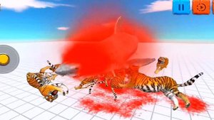 Tigers Attack White Shark - Animal Revolt Battle Simulator