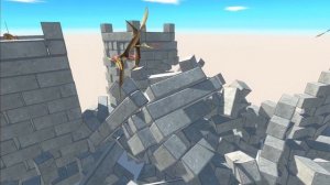 DINOSAURS VS FALLING TOWERS - Animal Revolt Battle Simulator