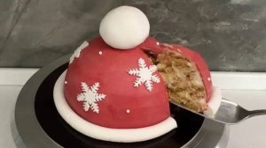 Рецепт БЫСТРОГО МЕДОВОГО ТОРТА БЕЗ РАСКАТКИ КОРЖЕЙ ✨ Простой новогодний декор