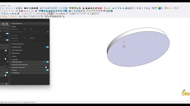 Визуализация ванной комнаты Sketchup + V-Ray 7