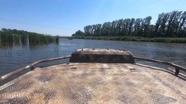 Лодка болотоход 4,5м .Разведка мест на открытие.