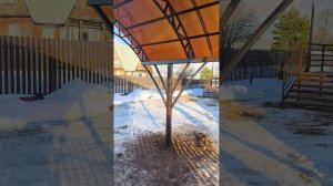 идеальный навес для 1 автомобиля на даче или приусадебном участке