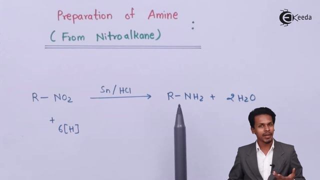 Preparation of Amines From Nitro Alkane - Compounds Containing Nitrogen - Chemistry Class 12