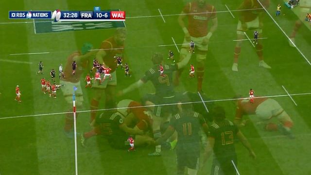Incredible out the back door pass from Baptiste Serin! | RBS 6 Nations смотреть онлайн