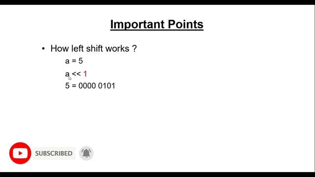 Bitwise Operators in C(Part 2) Left Shift Operator | C Programming For Beginner | 10 | Elkick