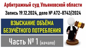 Заседание в Арбитражном суде Ульяновской области. Часть 1.