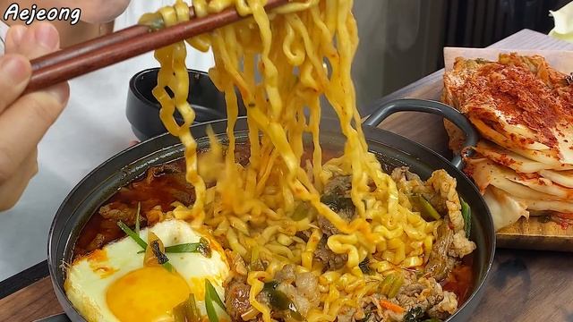 간단하지만 실패없는 차돌라면🍜 요리먹방 BEEF BRISKET RAMYEON & KIMCHI MUKBANG | ASMR EATING SOUNDS