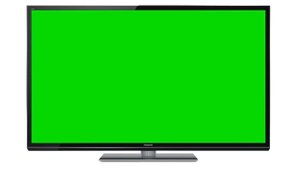 television lcd panasonic 3d tv in green screen free stock footage