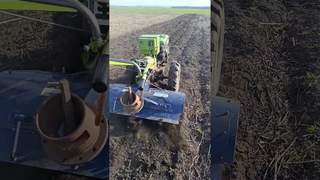 тяжёлый дизельный мотоблок с фрезой 120см #мотоблок #трактор